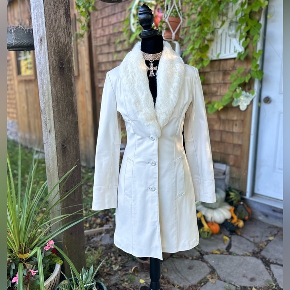 Wilsons Leather Jackets & Blazers - Wilson’s Genuine Leather White Trench